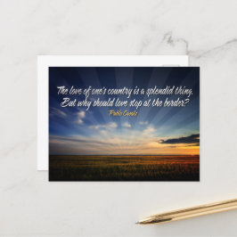 "Borderless Liebe" Inspiration Zitat Postkarte