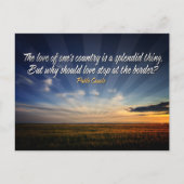 "Borderless Liebe" Inspiration Zitat Postkarte (Vorderseite)