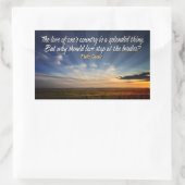 "Borderless Liebe" Inspiration Zitat Rechteckiger Aufkleber (Tasche)