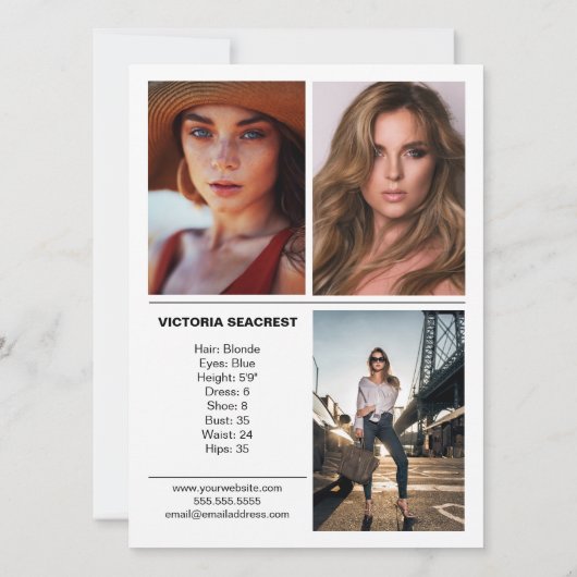 Borderline 4 Doppelseitige Modell-Comp-Karte Ankündigung (Rückseite)