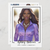 Borderline 4 Signature Modeling Comp Card Einladung (Vorne/Hinten)