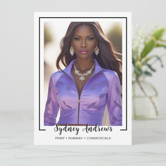 Borderline 4 Signature Modeling Comp Card Einladung (Stehend Vorderseite)