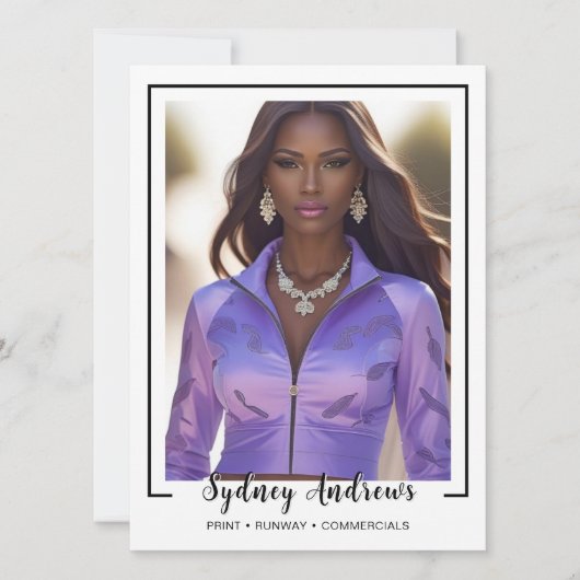 Borderline 4 Signature Modeling Comp Card Einladung (Vorderseite)