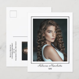 Borderline Akteur Talent Promo Foto Postkarte