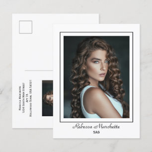 Borderline Akteur Talent Promo Foto Postkarte