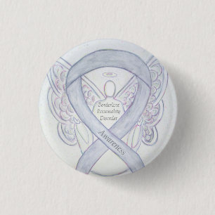 Borderline Personality Disease Guardian Angel Butt Button