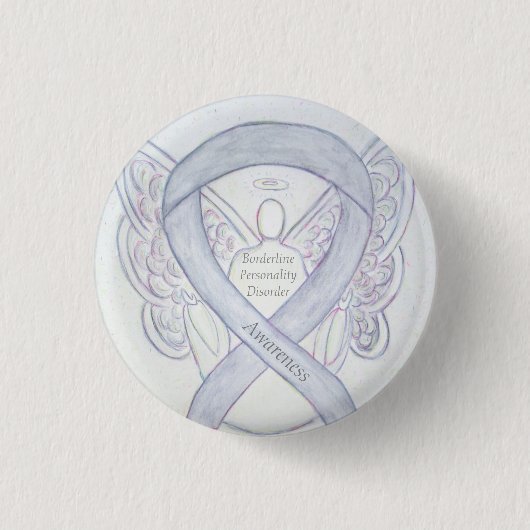 Borderline Personality Disease Guardian Angel Butt Button (Vorderseite)