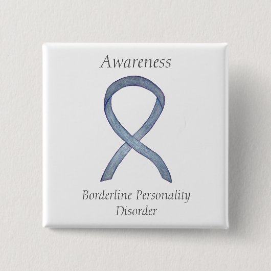Borderline Personality Disorder (BPD) Ribbon-Butto Button (Vorderseite)