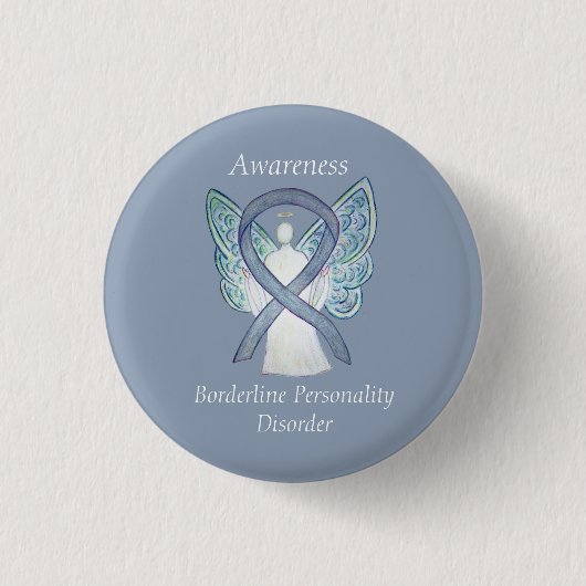 Borderline Personality Disorder (BPD) Ribbon-Butto Button (Vorderseite)
