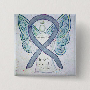 Borderline Personality Disorder (BPD) Ribbon-Butto Button