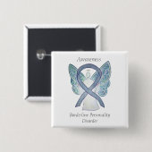 Borderline Personality Disorder (BPD) Ribbon-Butto Button (Vorne & Hinten)