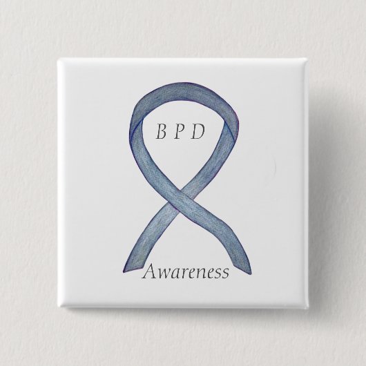Borderline Personality Disorder (BPD) Ribbon-Butto Button (Vorderseite)