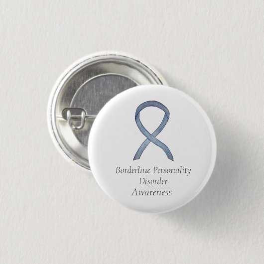 Borderline Personality Disorder (BPD) Ribbon Pins Button (Vorne & Hinten)