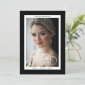 BORDERS GRAD University Graduate Foto Abschluss Ankündigung (Stehend Vorderseite)