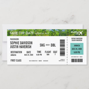 Bordkarte im Vintage-Stil Strand Save-the-Date