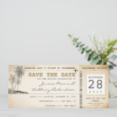 Bordkartentickets zum Speichern des Datums Save The Date (Stehend Vorderseite)