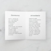 Bordo Peach Floral Wine Wedding Programm (Innenseite)