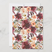 Bordo Peach Watercolor Bridesmaids Luncheon Einladung (Rückseite)