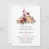 Bordo Peach Watercolor Probe Abendessen Einladung (Vorderseite)