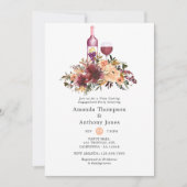 Bordo Peach Wine Degustations-Party Einladung (Vorderseite)