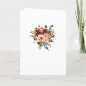 Bordo Pfirsich Blumenwein Hochzeit Programm (Rückseite)