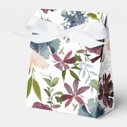 Bordo und Hochzeiten von Navy-Floral Geschenkschachtel (Vorderseite)