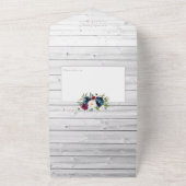 Bordo und Navy All In One Einladung (Außenbereich)