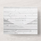 Bordo und Navy All In One Einladung (Rückseite)