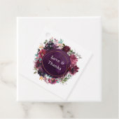 Bordo Violet Plum Watercolor Floral Wedding Geschenkanhänger (Beispiel)
