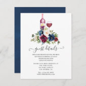 Bordo Wine Degustation Hochzeitsempfang Details Begleitkarte (Vorne/Hinten)