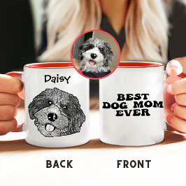 Bordoodle Dog Hand Zeichnend Personalisiert Tasse