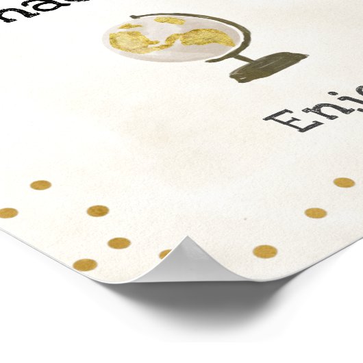 Bordsnacks Brautparty-Zeichen Poster (Ecke)