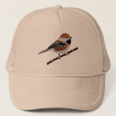 Boreal Chickadee Bird Illustriert Truckerkappe (Vorderseite)