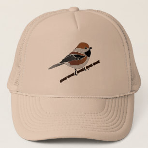Boreal Chickadee Bird Illustriert Truckerkappe