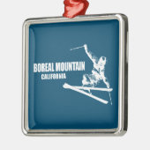 Boreal Mountain California Skier Ornament Aus Metall (Links)