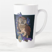 Boreal Night Tree Owl Latte Tasse (Rechts)