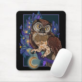 Boreal Night Tree Owl Mousepad (Mit Mouse)