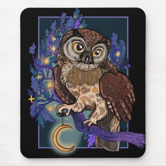 Boreal Night Tree Owl Mousepad (Vorne)