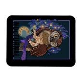 Boreal Night Tree Owl Noctural Magnet (Horizontal)