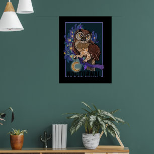 Boreal Night Tree Owl Nocturnal  Poster