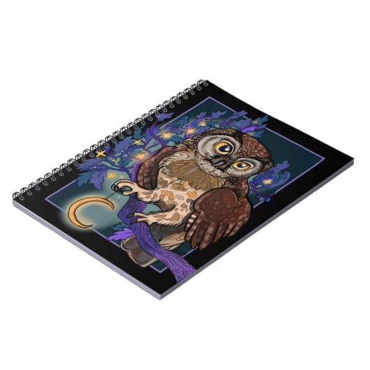 Boreal Night Tree Owl Notebook Notizblock (Linke Seite)