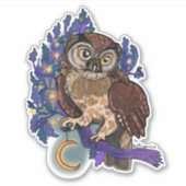 Boreal Night Tree Owl Sticker (Vorderseite)