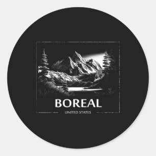 Boreal Vereinigte Staaten Ski Skifahren Skifahrer  Runder Aufkleber