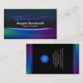 Borealis Lights Lila Blue Green Business Card Visitenkarte (Vorne/Hinten)