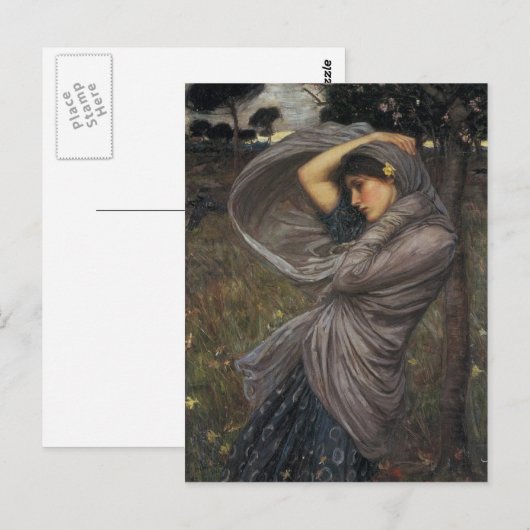 Boreas - John William Waterhouse Postkarte (Vorne/Hinten)