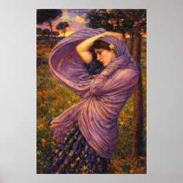 Boreas von John William Waterhouse Poster