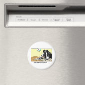 Bored Border Collie Funny gibt T-Shirts Sammlerstü Magnet (In Situ (Geschirrspüler))