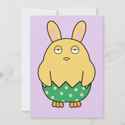 Bored Bunny Chick 02 Einladung (Vorderseite)