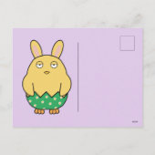 Bored Bunny Chick 02 Feiertagspostkarte (Rückseite)