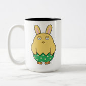 Bored Bunny Chick 02 Zweifarbige Tasse (Links)